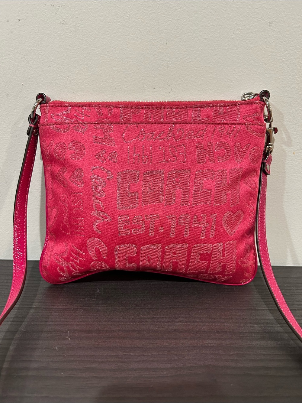 Coach Poppy Story Patch Crossbody bag EUC - Picture 8 of 11